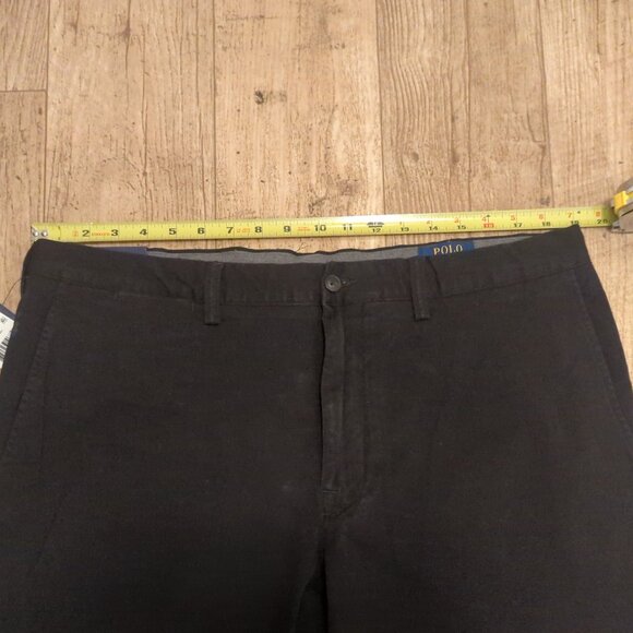 NWT Polo Ralph Lauren Mens 38x32 (m 38x31) Black Chino Pants Straight Stretch - Picture 8 of 11